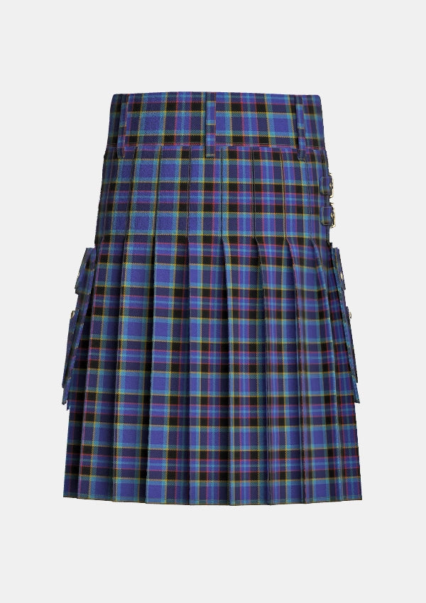 Utility_Jordan_James_Cornwall_Tartan_12131_kilt_back_image_with_pleated_design_and_adjustable_buckles_for_men
