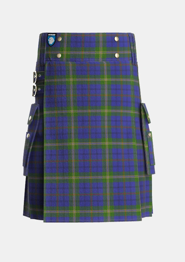Utility_Joss_Tartan_2598_kilt_front_image_with_pleated_design_and_adjustable_buckles_for_men