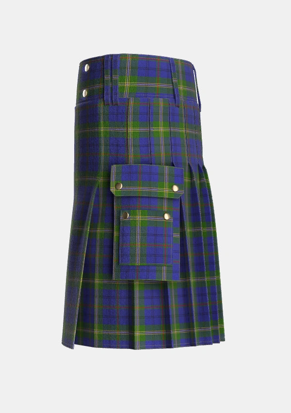 Utility_Joss_Tartan_2598_kilt_left_image_with_pleated_design_and_adjustable_buckles_for_men