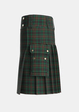 Utility_Kalkofen_Tartan_3816_kilt_left_image_with_pleated_design_and_adjustable_buckles_for_men