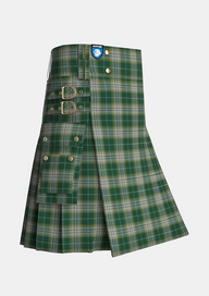 Utility_Kelso_Tartan_5325_kilt_side_image_with_pleated_design_and_adjustable_buckles_for_men