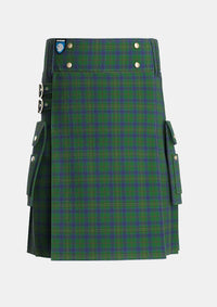 Utility_Kennedy_2_Tartan_1123_kilt_front_image_with_pleated_design_and_adjustable_buckles_for_men