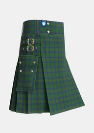 Utility_Kennedy_2_Tartan_1123_kilt_side_image_with_pleated_design_and_adjustable_buckles_for_men