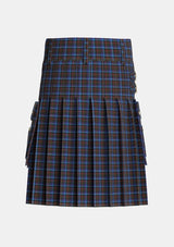 Utility_Kennedy_Irish_Tartan_1059_kilt_back_image_with_pleated_design_and_adjustable_buckles_for_men