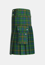 Utility_Kennedy_Two_Tartan_1560_kilt_left_image_with_pleated_design_and_adjustable_buckles_for_men
