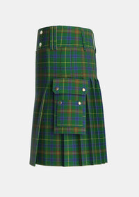 Utility_Kennedy_Two_Tartan_1560_kilt_left_image_with_pleated_design_and_adjustable_buckles_for_men