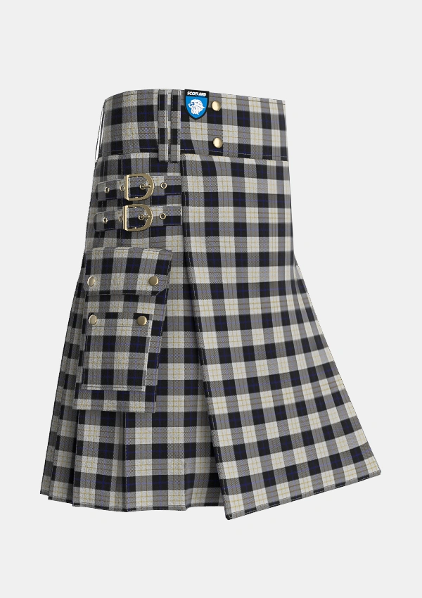 Utility_Kennison_Tartan_5336_kilt_side_image_with_pleated_design_and_adjustable_buckles_for_men