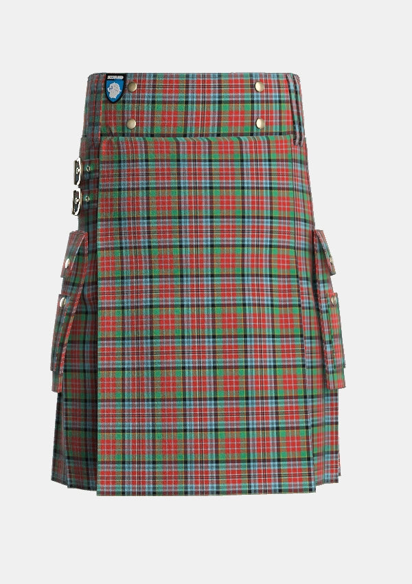 Utility_Kidd_2_Tartan_1409_kilt_front_image_with_pleated_design_and_adjustable_buckles_for_men