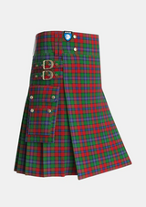Utility_Kilgour_Symmetrical_Tartan_5348_kilt_side_image_with_pleated_design_and_adjustable_buckles_for_men