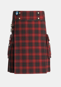 Utility_Killin_Tartan_4042_kilt_front_image_with_pleated_design_and_adjustable_buckles_for_men