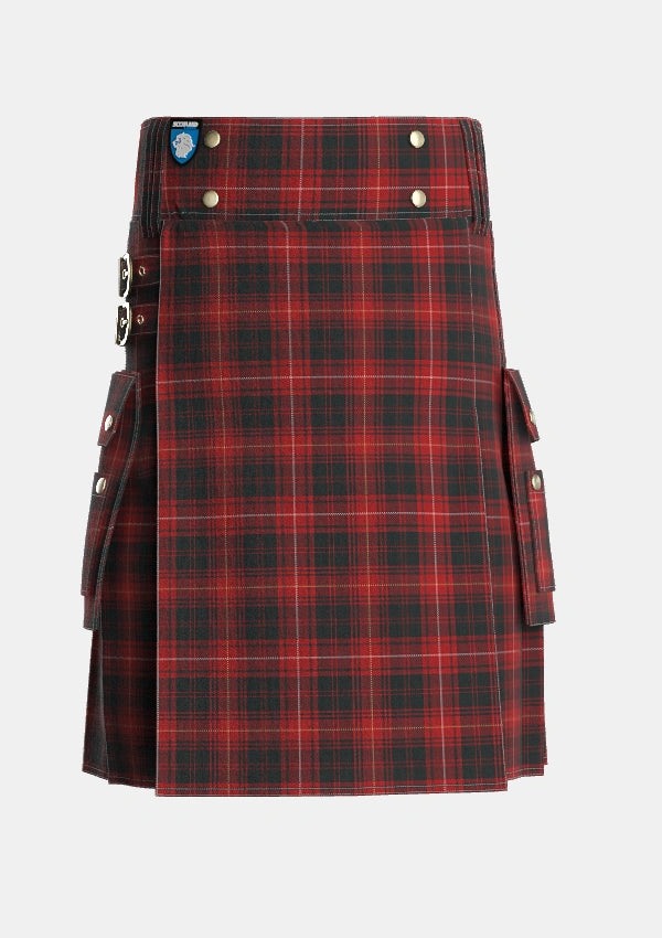 Utility_Killin_Tartan_4042_kilt_front_image_with_pleated_design_and_adjustable_buckles_for_men