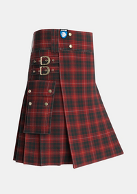 Utility_Killin_Tartan_4042_kilt_side_image_with_pleated_design_and_adjustable_buckles_for_men