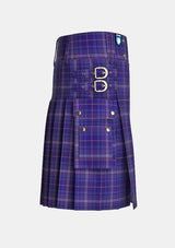 Utility_Kilmarnock_Football_Club_Tartan_6597_kilt_right_image_with_pleated_design_and_adjustable_buckles_for_men