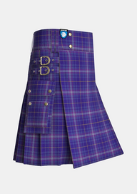 Utility_Kilmarnock_Football_Club_Tartan_6597_kilt_side_image_with_pleated_design_and_adjustable_buckles_for_men