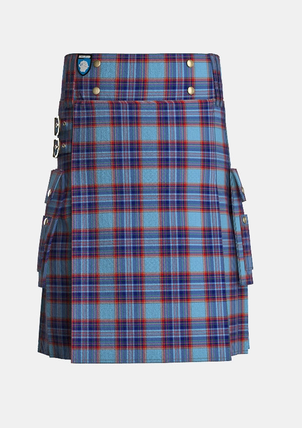 Utility_Kilpatrick_School_Tartan_13836_kilt_front_image_with_pleated_design_and_adjustable_buckles_for_men