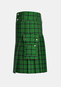 Utility_Kincaid_Tartan_1106_kilt_left_image_with_pleated_design_and_adjustable_buckles_for_men