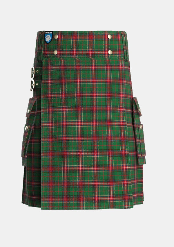 Utility_King_George_VI_Tartan_1484_kilt_front_image_with_pleated_design_and_adjustable_buckles_for_men