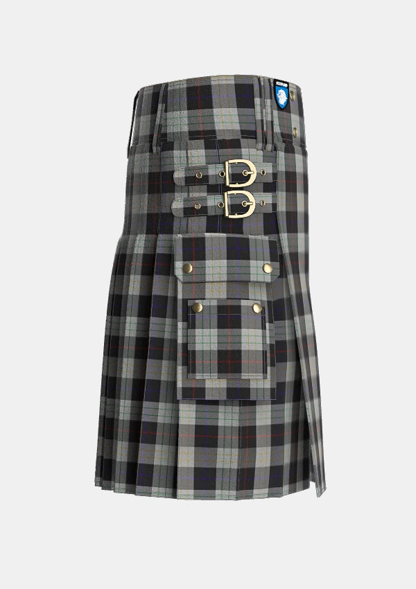 Utility_Kinnieson_Personal_Tartan_1994_kilt_right_image_with_pleated_design_and_adjustable_buckles_for_men