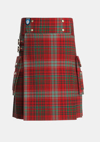 Utility_Kinnoull_Tartan_854_kilt_front_image_with_pleated_design_and_adjustable_buckles_for_men