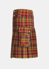 Utility_Kinross_2_Tartan_4179_kilt_left_image_with_pleated_design_and_adjustable_buckles_for_men