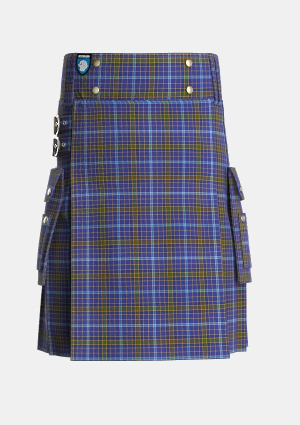 Utility_Knox_2_Tartan_5711_kilt_front_image_with_pleated_design_and_adjustable_buckles_for_men