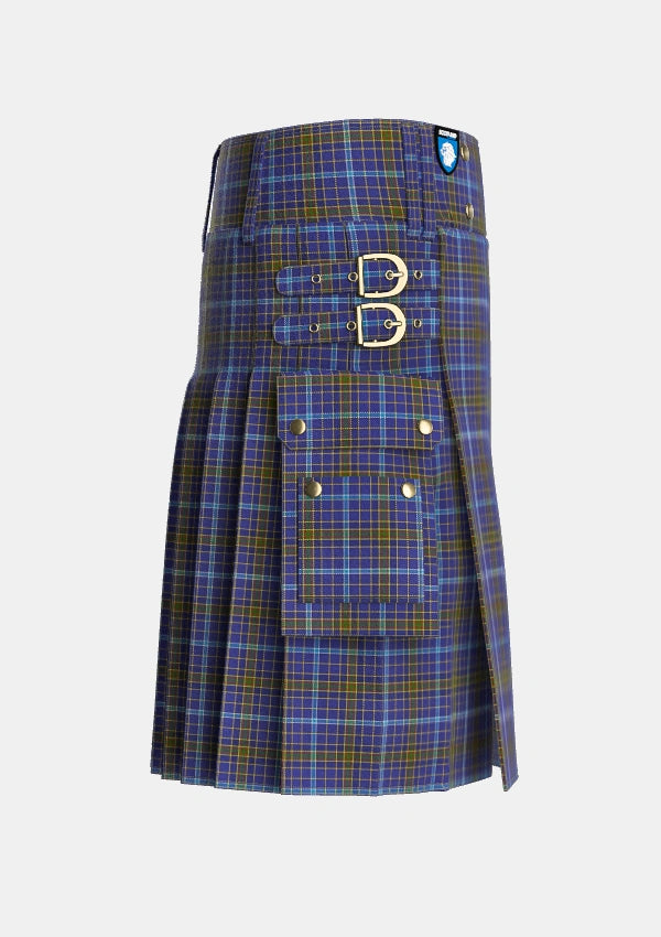 Utility_Knox_2_Tartan_5711_kilt_right_image_with_pleated_design_and_adjustable_buckles_for_men