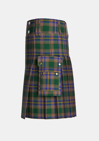 Utility_Knox_tartan_7555_kilt_left_image_with_pleated_design_and_adjustable_buckles_for_men
