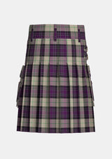 Utility_Kyle_Grape_Tartan_7585_kilt_back_image_with_pleated_design_and_adjustable_buckles_for_men