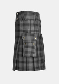 Utility_Kyle_Tartan_1288_kilt_left_image_with_pleated_design_and_adjustable_buckles_for_men
