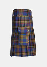 Utility_Lady_Diana_Plaid_Tartan_484_kilt_left_image_with_pleated_design_and_adjustable_buckles_for_men
