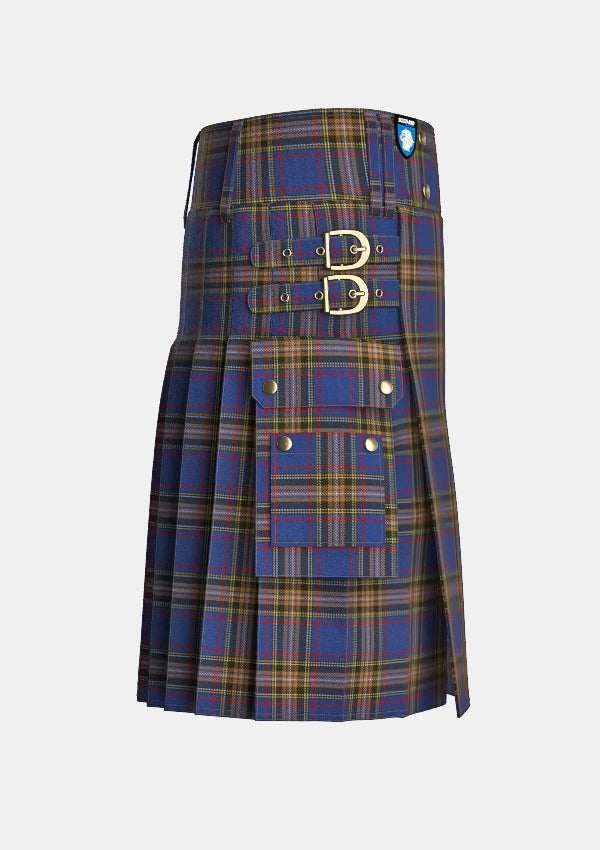 Utility_Lady_Diana_Plaid_Tartan_484_kilt_right_image_with_pleated_design_and_adjustable_buckles_for_men
