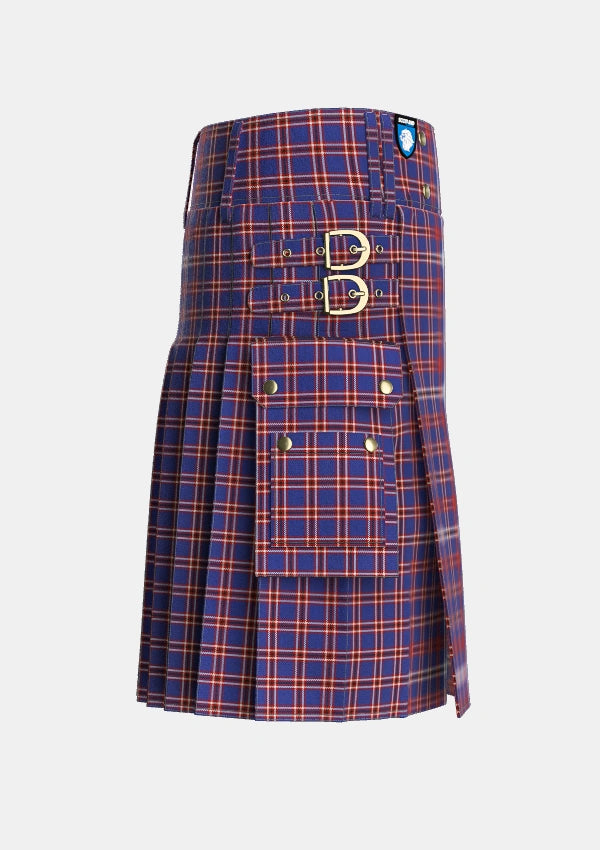 Utility_Laing_of_Archiestown_Tartan_2544_kilt_right_image_with_pleated_design_and_adjustable_buckles_for_men