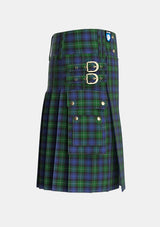 Utility_Lamont_2_Tartan_296_kilt_right_image_with_pleated_design_and_adjustable_buckles_for_men
