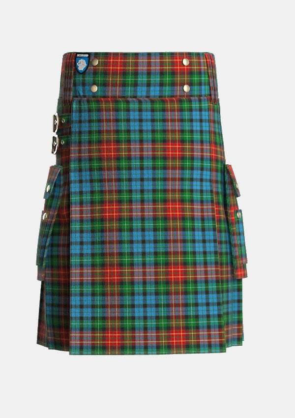 Utility_Langston_Personal_Tartan_4214_kilt_front_image_with_pleated_design_and_adjustable_buckles_for_men
