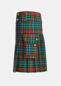 Utility_Langston_Personal_Tartan_4214_kilt_left_image_with_pleated_design_and_adjustable_buckles_for_men