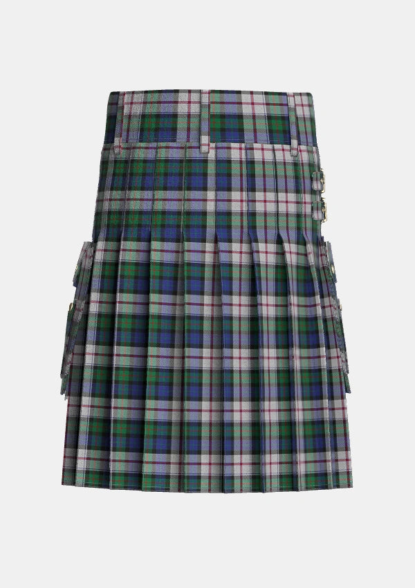 Utility_Lauder_Dress_Tartan_1435_kilt_back_image_with_pleated_design_and_adjustable_buckles_for_men
