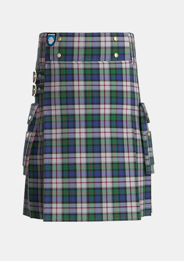 Utility_Lauder_Dress_Tartan_1435_kilt_front_image_with_pleated_design_and_adjustable_buckles_for_men