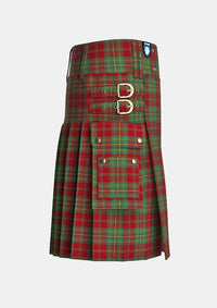 Utility_Leask_Tartan_905_kilt_right_image_with_pleated_design_and_adjustable_buckles_for_men