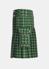 Utility_Ledford_Tartan_835_kilt_left_image_with_pleated_design_and_adjustable_buckles_for_men