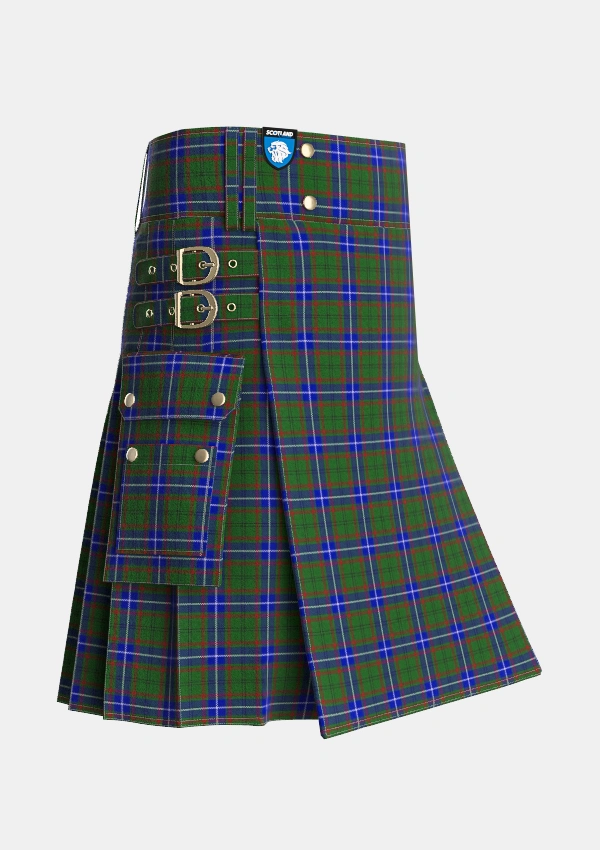 Utility_Lee_Personal_Tartan_5407_kilt_side_image_with_pleated_design_and_adjustable_buckles_for_men