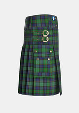 Utility_Leinster_Tartan_4062_kilt_right_image_with_pleated_design_and_adjustable_buckles_for_men