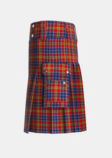 Utility_Lermontov_Tartan_6493_kilt_left_image_with_pleated_design_and_adjustable_buckles_for_men