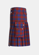 Utility_Leslie_J_Cant_Tartan_7119_kilt_left_image_with_pleated_design_and_adjustable_buckles_for_men