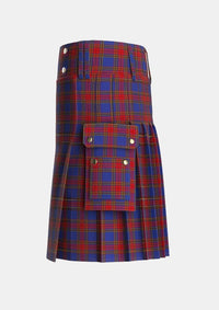 Utility_Leslie_J_Cant_Tartan_7119_kilt_left_image_with_pleated_design_and_adjustable_buckles_for_men