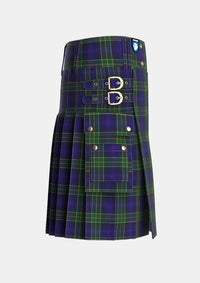 Utility_Leung_Personal_Tartan_2984_kilt_right_image_with_pleated_design_and_adjustable_buckles_for_men