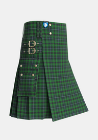 Utility_Linden_Tartan_5772_kilt_side_image_with_pleated_design_and_adjustable_buckles_for_men