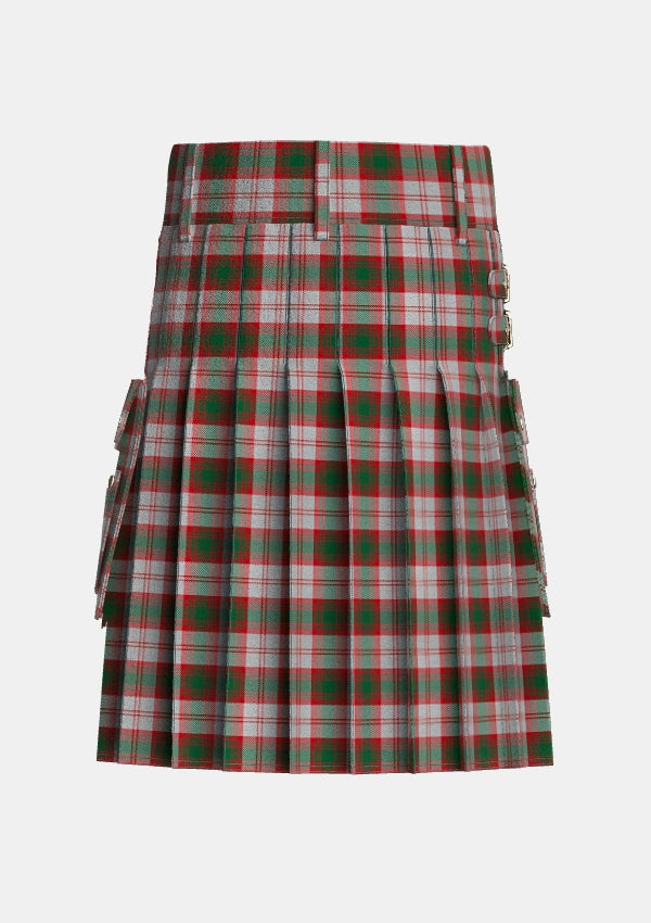 Utility_Lindsay_Dress_Red_Tartan_992_kilt_back_image_with_pleated_design_and_adjustable_buckles_for_men