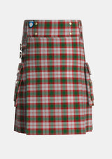 Utility_Lindsay_Dress_Red_Tartan_992_kilt_front_image_with_pleated_design_and_adjustable_buckles_for_men