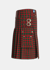 Utility_Lindsay_Two_Tartan_758_kilt_right_image_with_pleated_design_and_adjustable_buckles_for_men