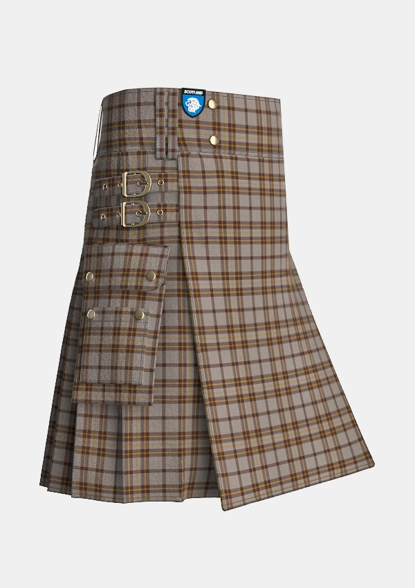 Utility_Lister_Tartan_10650_kilt_side_image_with_pleated_design_and_adjustable_buckles_for_men